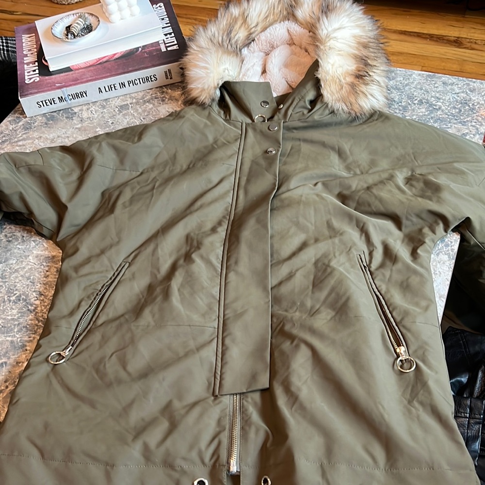 Mango Parka Coat Size S
